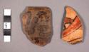 Saxche Orange-polychrome Potsherds: Variety Unspecified