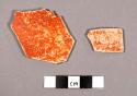 Macal Orange-red Potsherds: White Paste Variety