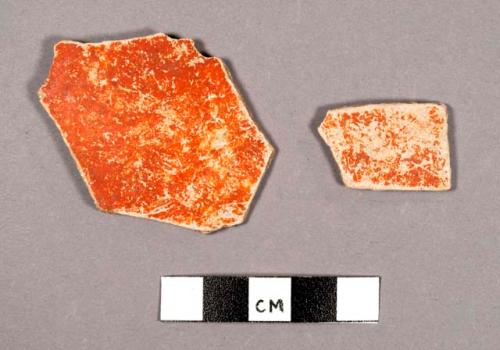 Macal Orange-red Potsherds: White Paste Variety