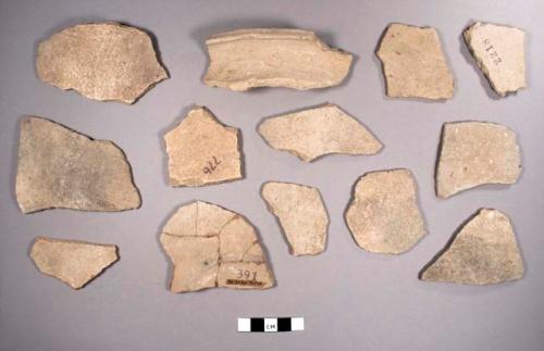 White Cliff Striated Potsherds: White Variety