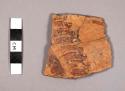 Saxche Orange-polychrome Potsherd: Variety Unspecified