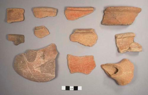 Chacchinic Red-on-orange-brown Potsherds: Orange, red-filmed