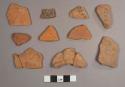 Chacchinic Red-on-orange-brown Potsherds: Brown red-filmed