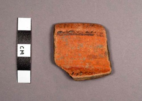 Guacamello Red-on-orange Potsherd: Camalote Variety