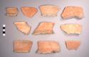 Aguacate Orange Potsherds: Variety Unspecified, Matte-finished