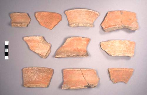 Aguacate Orange Potsherds: Variety Unspecified, Matte-finished