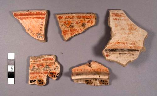 Dos Arroyos Orange-polychrome Potsherds: Variety Unspecified - E