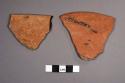 Rim Sherds: Type Unknown, Orange Slip