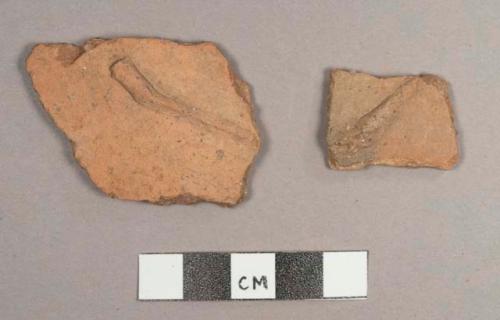 Jocote Orange-brown Potsherd: Orange C-3 Applique Variety