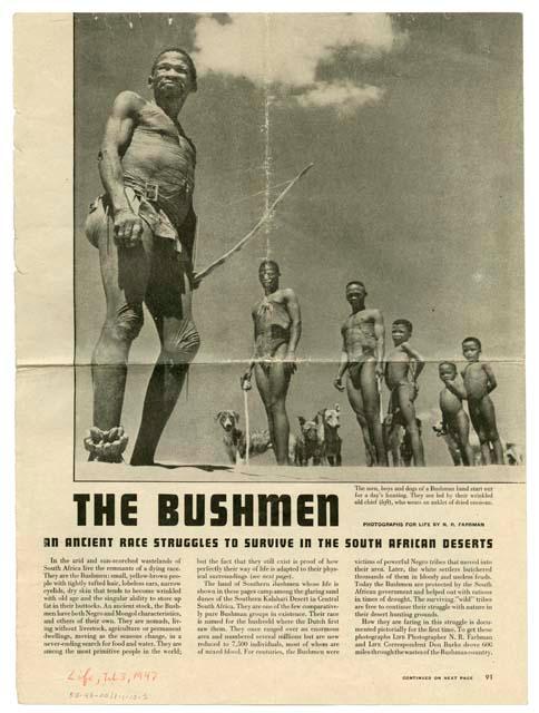 Lauriston Ward > Life Magazine , "The Bushmen", p. 91