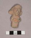 Red pottery figurine head and body