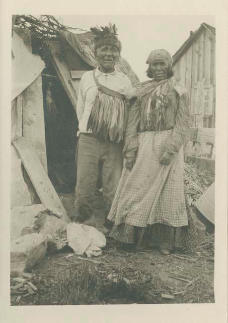 Juniper Tom and Little Jennie; Pitt River Indians' medicine man