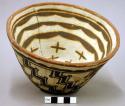 Bowl, polacca polychrome style c. int: curvilinear design; ext: linear design. 1