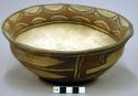 Bowl, polacca polychrome style c. int: curvilinear design; ext: linear design. 9