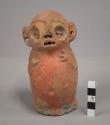Pottery monkey figurine
