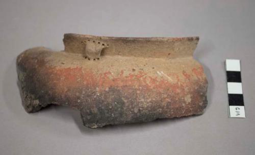 Fragment of small pottery jar, incomplete