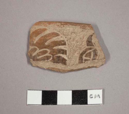 Incised potsherd with background cut away