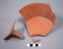Aztec ware dish fragments with pointed legs
