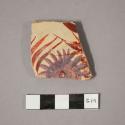 Polychrome potsherd-white base