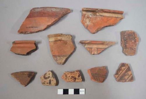 Painted potsherds