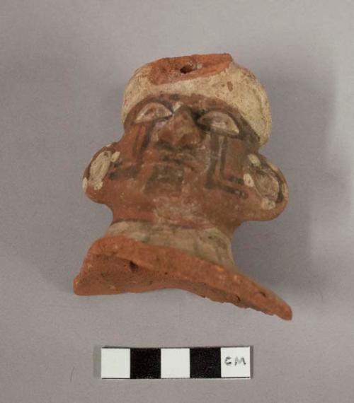 Fragment of vase, human face