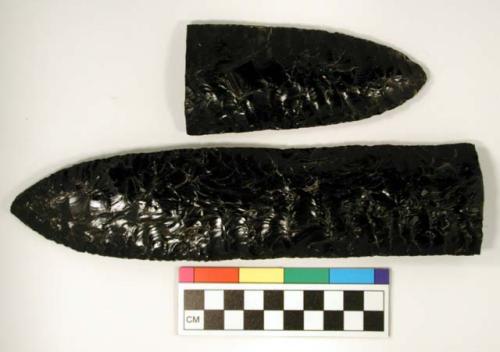 Chipped implement, obsidian