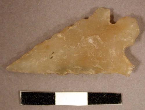 Chipped stone projectile point, corner-notched