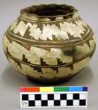 Polychrome pottery jar - red, black, white