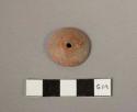 Plain pottery spindle whorl