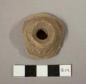 Molded pottery spindle whorl