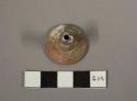 Pottery spindle whorl-essentially conical in shape