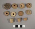 Pottery spindle whorls