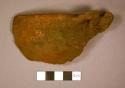 Incised and punctate pottery vessel rim