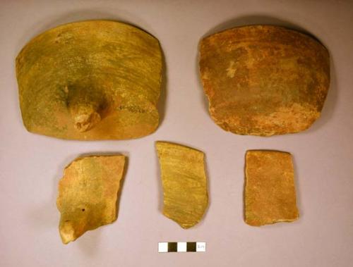 Sherds - fragments of tripod bowl; "Naco style" polychrome ware