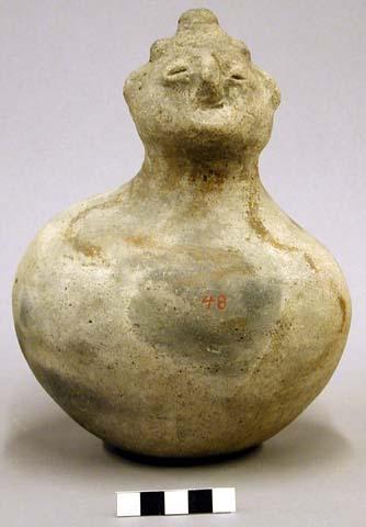 Complete hooded effigy jar