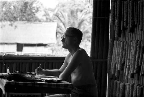 Portrait of Dr. A. A. Gerbrands in his house at Ammanamgai