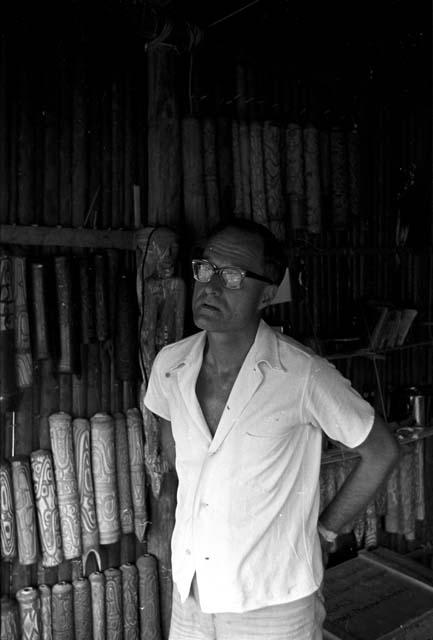 Portrait of Dr. A. A. Gerbrands in his house at Ammanamgai