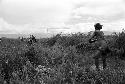 Women washing hiperi in the fields, watching the group of women that are fighting