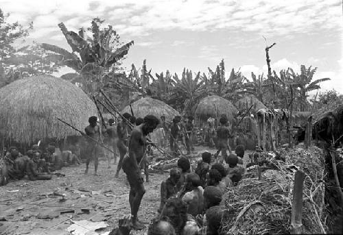 People making the hakse at Yonokma's funeral