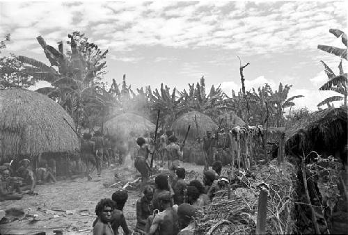 People making the hakse at Yonokma's funeral