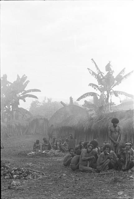 The men's group in Abulupak early in the morning