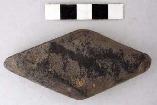 Diamond-shaped ground stone