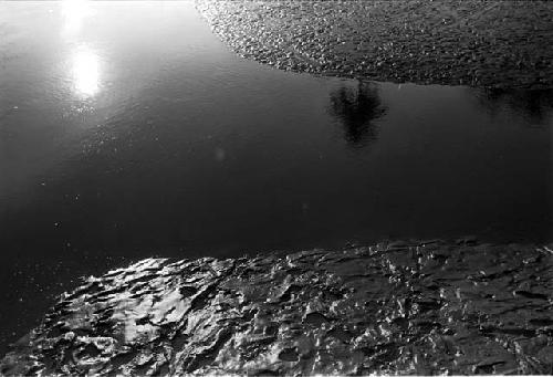 Low tide in the river