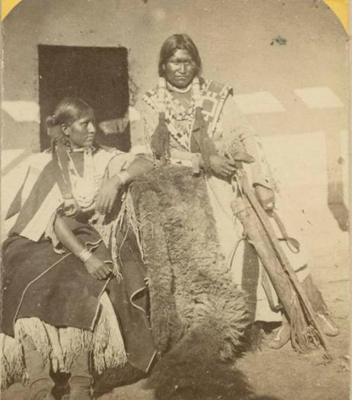Jicarilla Apache man and his wife