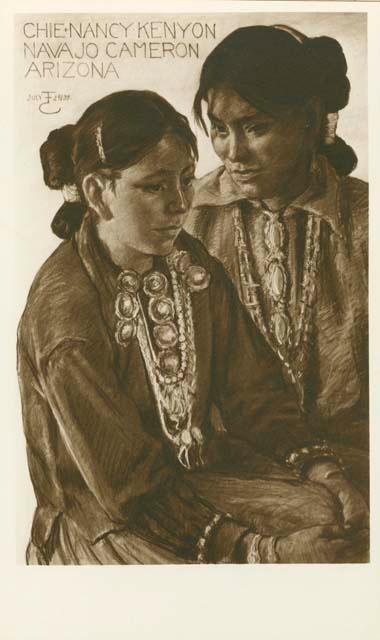 Two beautiful Navajo girls, Chie and Nancy Kenyon