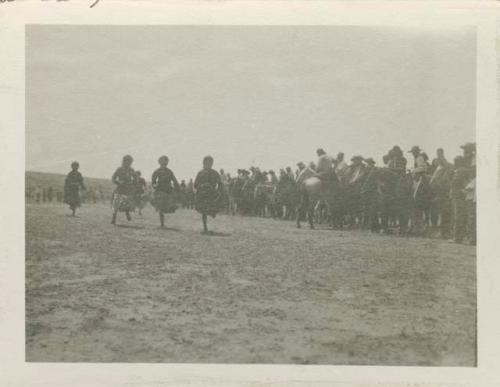 Girls race. Navajo Chicken Pull