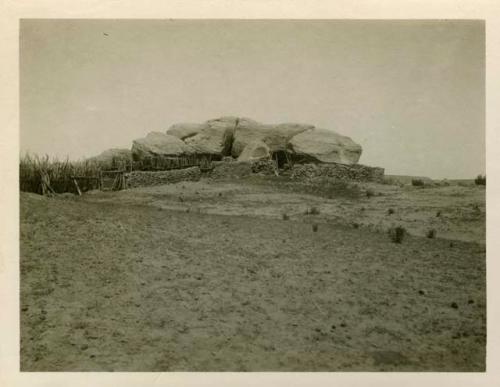 Pueblo home at foot of mesa at Acoma pueblo