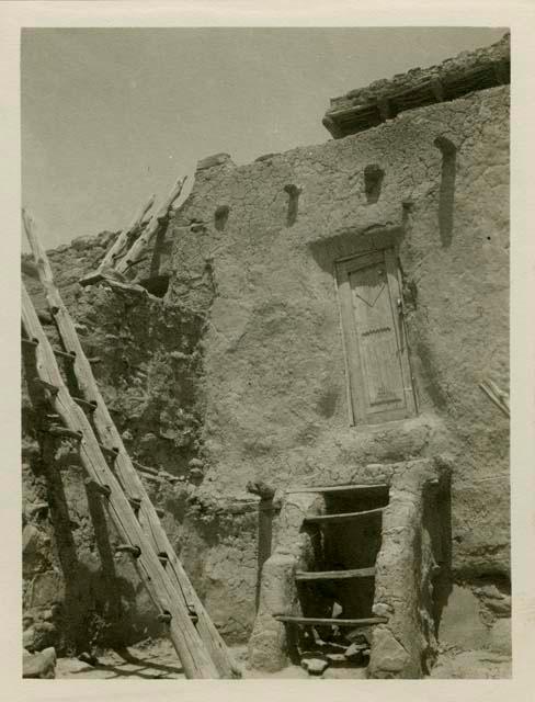 Pueblo in Acoma, "note old door"