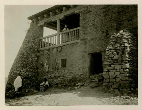 Abutment of old church at Acoma Pueblo