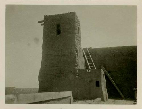 Bell tower of old Acoma church